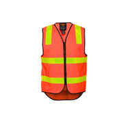 Portwest Vic Roads Style Vest 2 Tone Hi Vis Reflective Taped Work Safety MV338-KarWorkwear