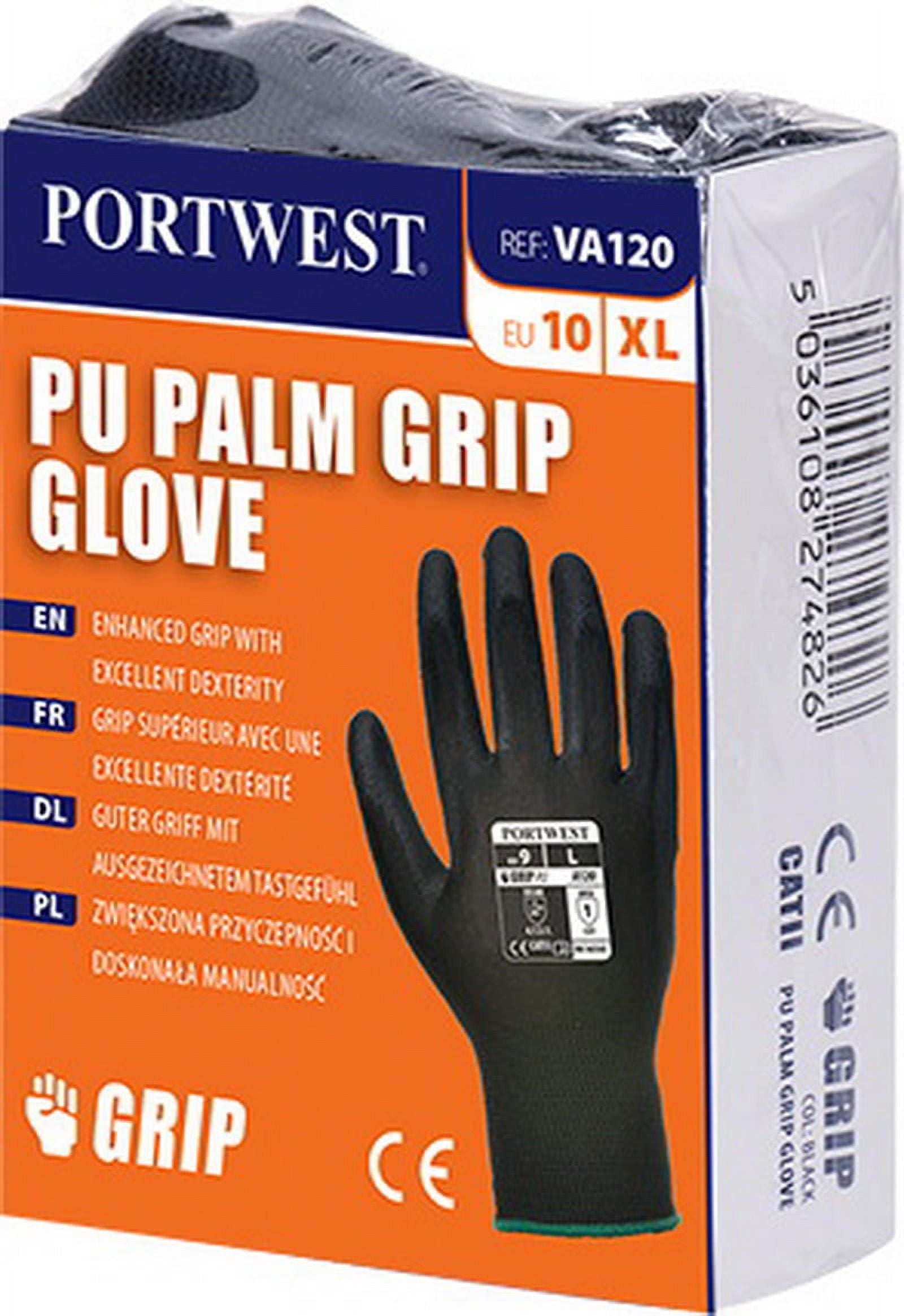 VA120 Vending PU Palm Glove Gray, Small-KarWorkwear