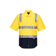Portwest Hi-Vis Two Tone Regular Weight Shirt Tape Over Shoulder Safety MS102-KarWorkwear