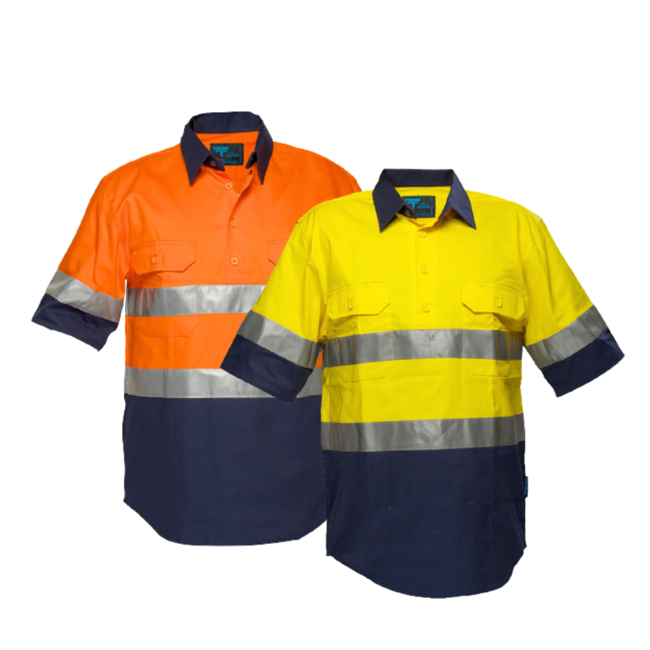 Portwest Hi-Vis Two Tone Regular Weight Short Sleeve Close Shirt Tape MC102-KarWorkwear