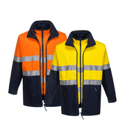 Portwest Hume 100% Cotton 4-in-1 Jacket 2 Tone Reflective Work Safety MJ777-KarWorkwear