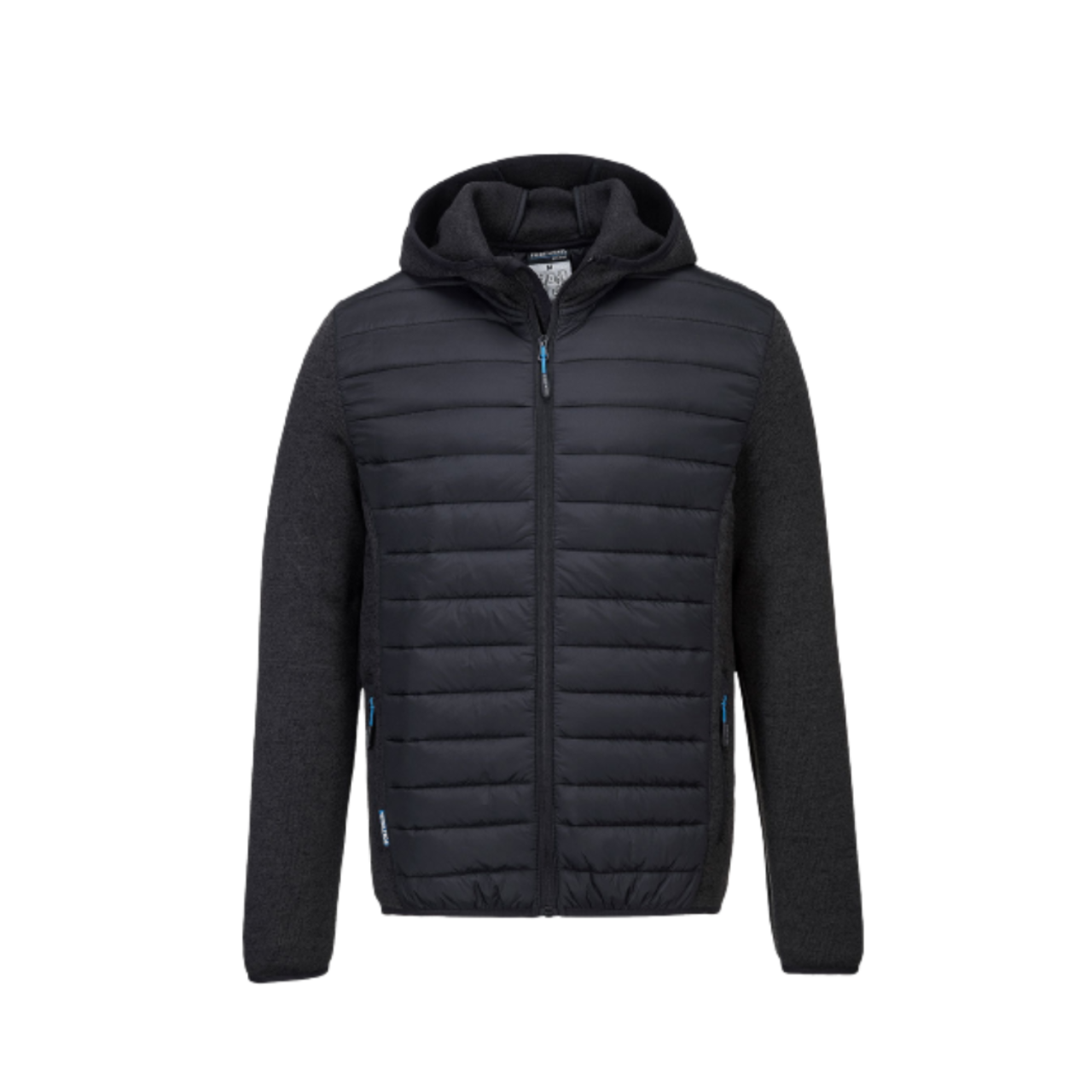 Portwest KX3 Baffle Jacket Front Zip Opening Hooded Grey Marle Jacket Comfy T832-KarWorkwear