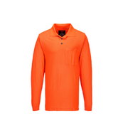 Portwest Flame Resistant Anti-Static Polo Orange Jumper Long Sleeve Shirt MF813-KarWorkwear