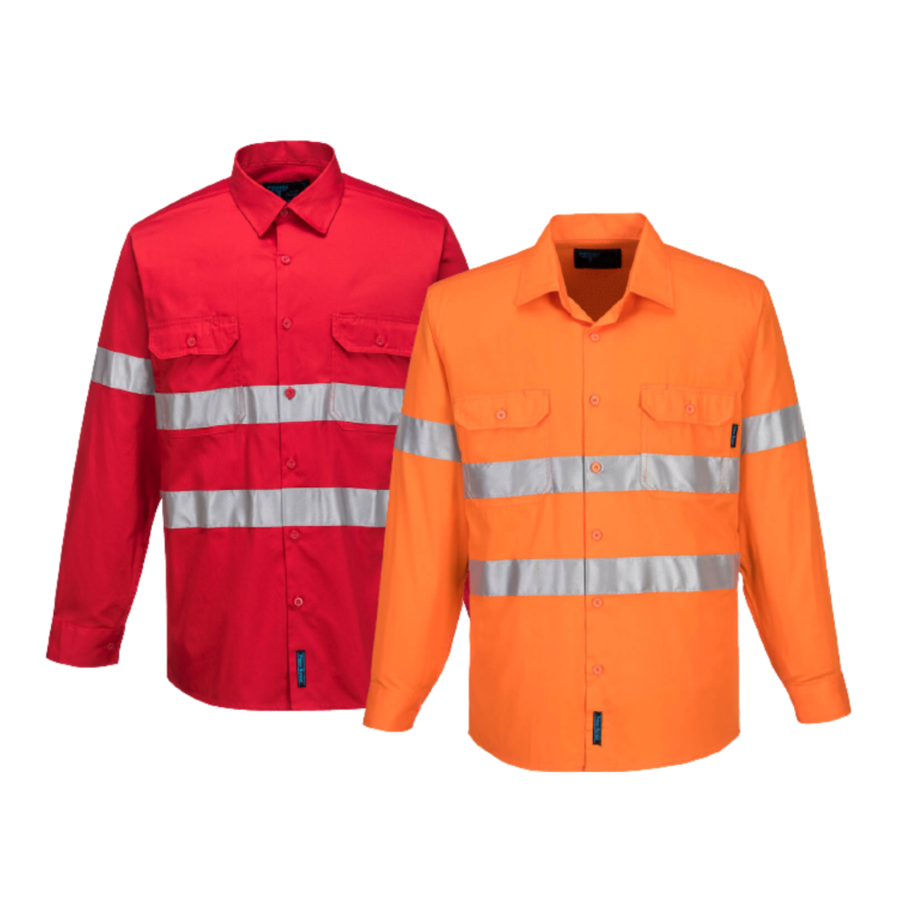 Portwest Hi-Vis Lightweight Long Sleeve Shirt with Tape Reflective Safety MA301-KarWorkwear
