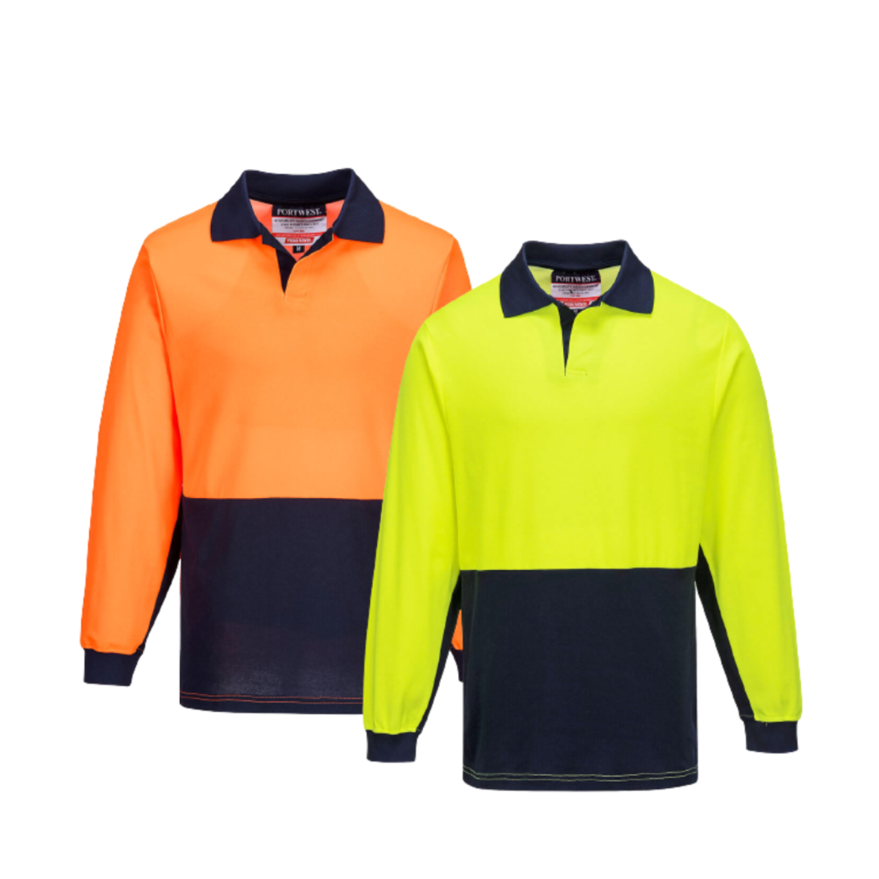 Portwest Long Sleeve Food Industry Cotton Comfort Polo Work Safety MF213-KarWorkwear