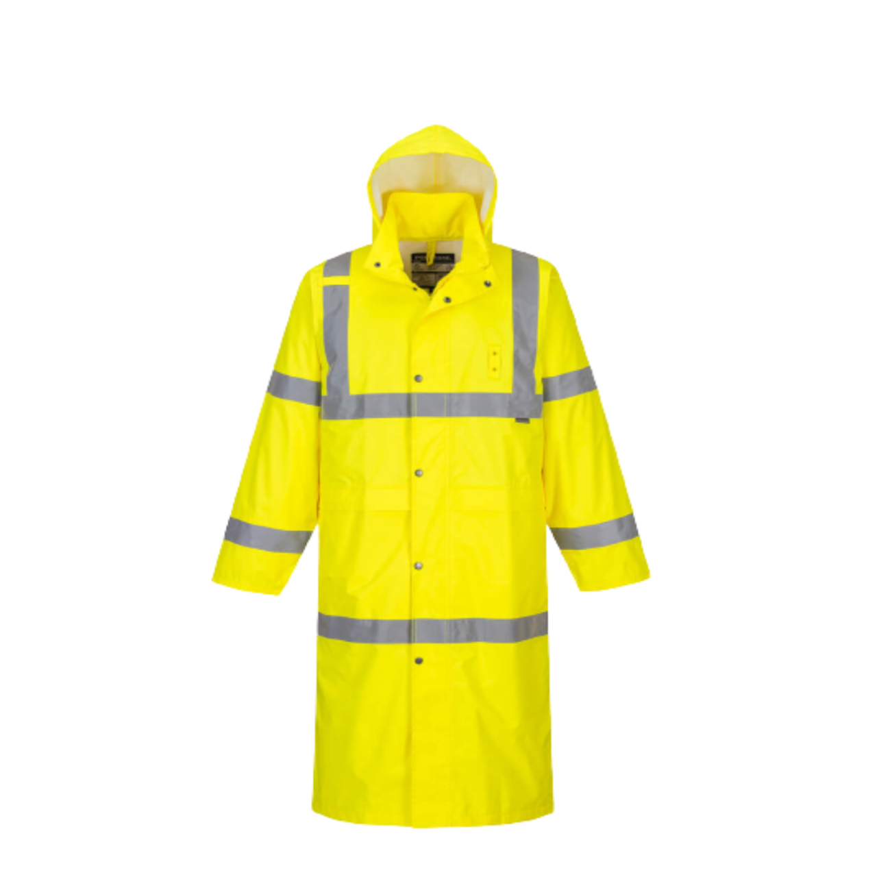 Portwest Hi-Vis Coat 122cm Waterproof Reflective Taped Work Safety H445-KarWorkwear