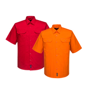 Portwest Hi-Vis Lightweight Short Sleeve Shirt Breathable Polo Shirt Work MS302-KarWorkwear