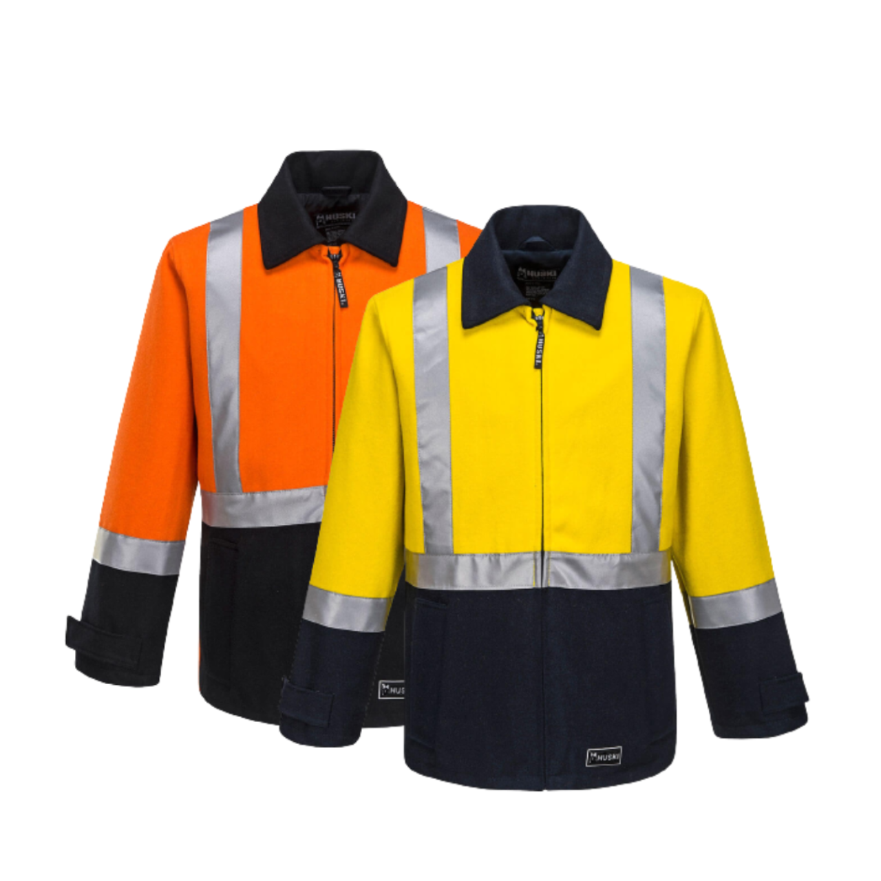 Portwest Mens Huski Bluey Jacket Hi Vis Full Zip Flame Resistant Lining K8018-KarWorkwear