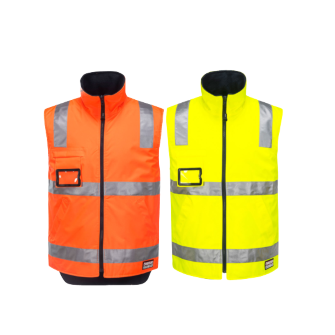 Portwest Mens Huski Traffic Vest Hi-Vis Work Reversible Taped Safety K8132-KarWorkwear