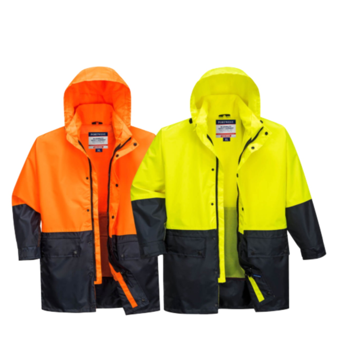 Portwest Mens Kimberley Lightweight Hi-Vis Rain Jacket Waterproof Safety MJ206-KarWorkwear