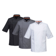 Portwest Mens MeshAir Pro Chefs Jacket S/S Slim Fit Apron Durable Comfy C738-KarWorkwear