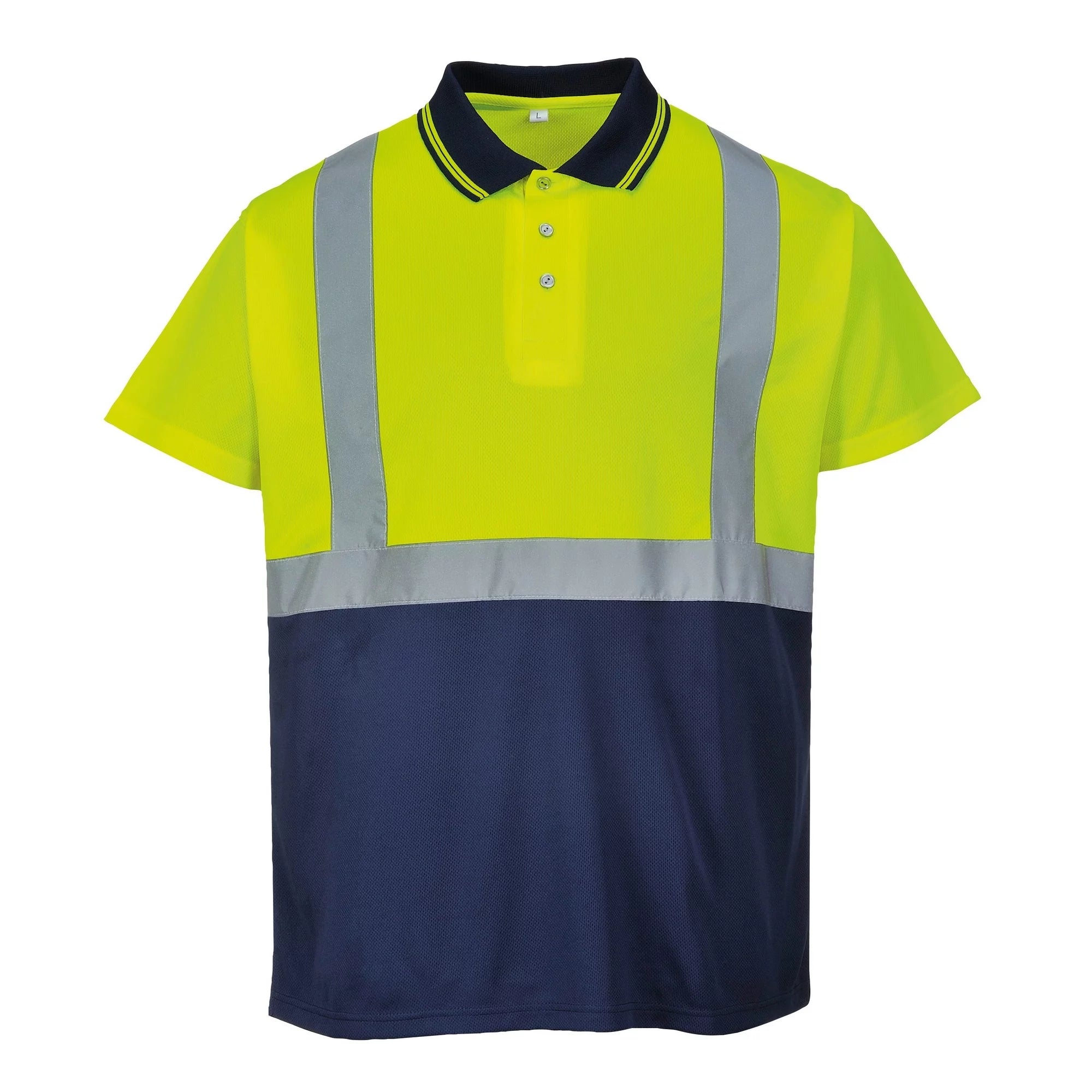 Mens Short Sleeve Two-Tone Hi-Vis Polo Shirt-KarWorkwear