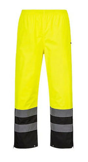 S587 Lightweight Waterproof Hi-Vis Rain Pants Yellow/Black, 3X-Large-KarWorkwear