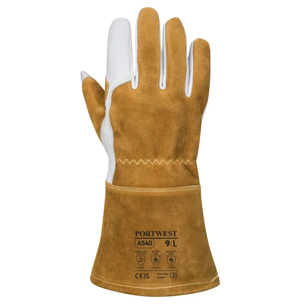 A540 Ultra Welding Gauntlet Gloves Brown, X-Large-KarWorkwear