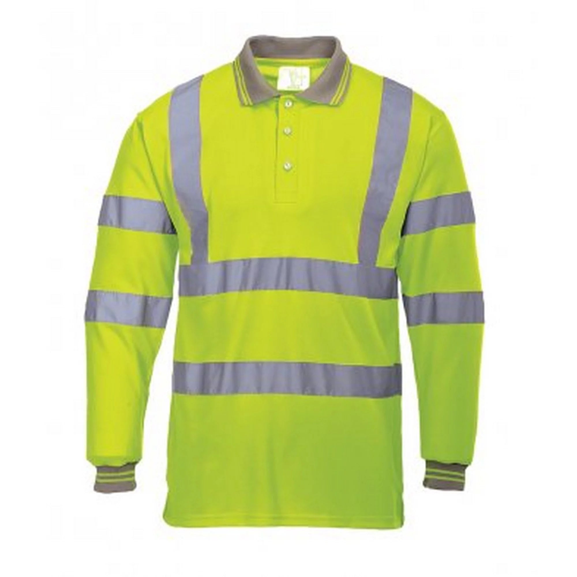 Mens Hi-Vis Long Sleeve Polo Shirt-KarWorkwear