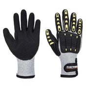 A729 anti Impact Cut Resistant Therm Safety Work Gloves Gray/Black, Xx-Large-KarWorkwear