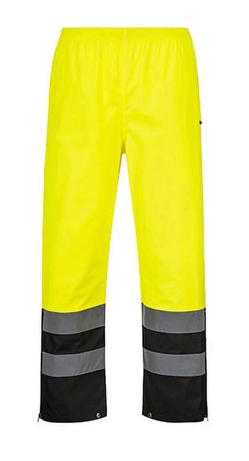 S587 Lightweight Waterproof Hi-Vis Rain Pants Yellow/Black, 3X-Large-KarWorkwear